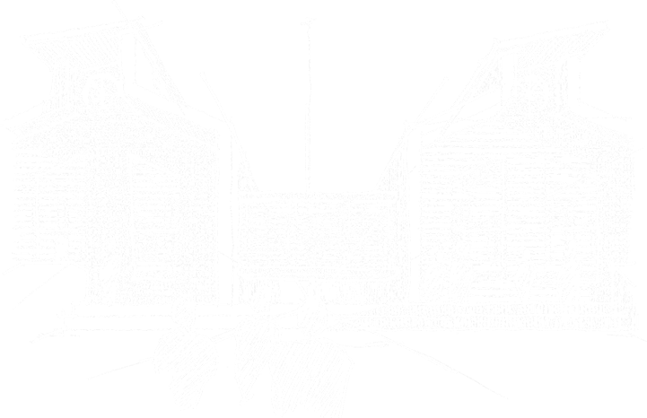 An Architecture and Planning degree student's drawing of two buildings